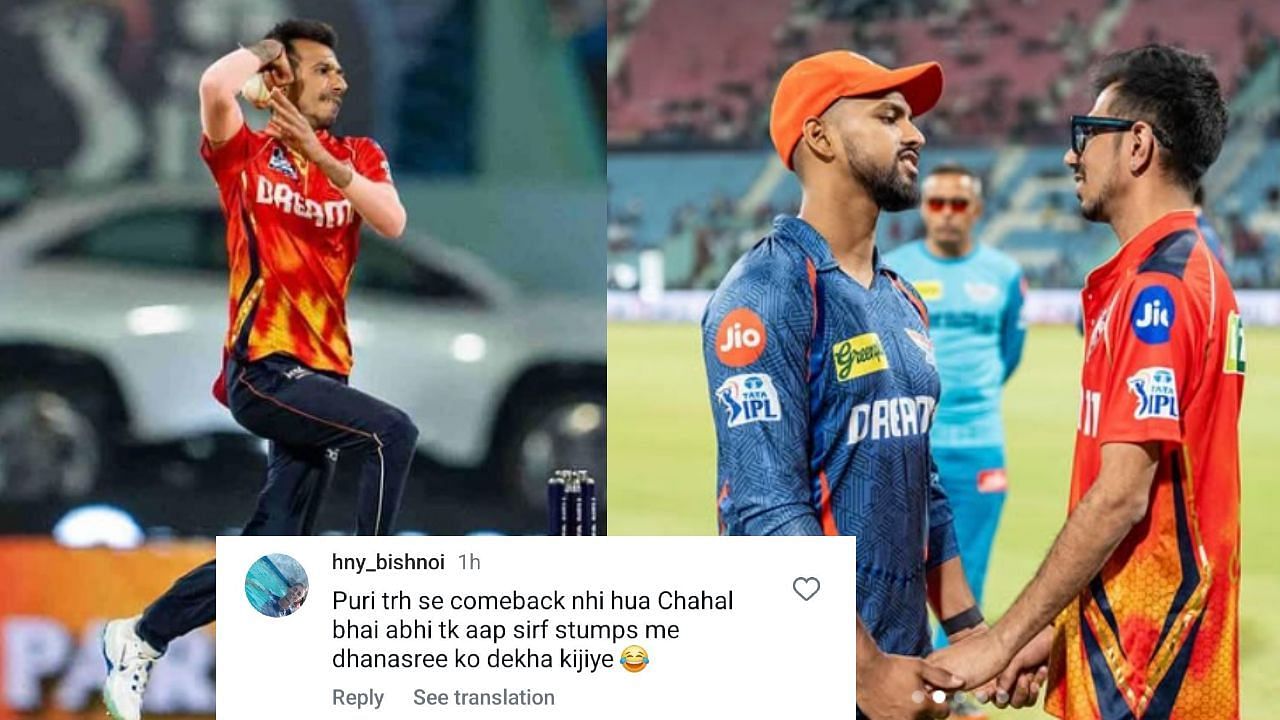 फैन कमेंट (photo credit: instagram/yuzi_chahal23)